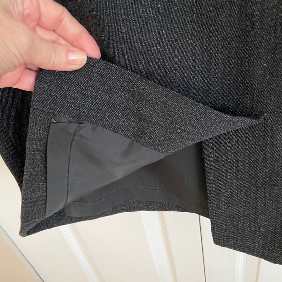 Ellen Tracy charcoal grey lined pencil skirt - Picture 4 of 5